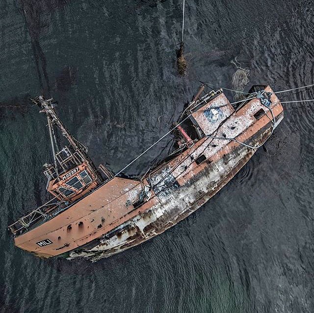 aerial images of shipwrecks