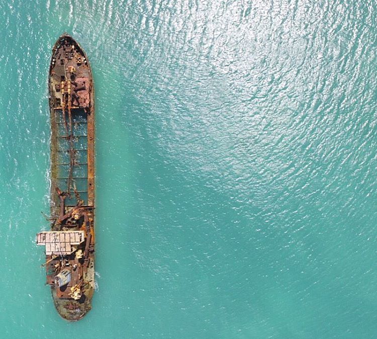 aerial images of shipwrecks