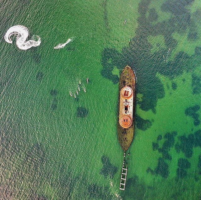 aerial images of shipwrecks