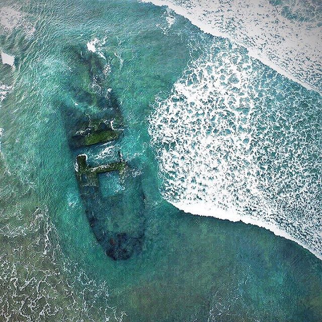 aerial images of shipwrecks