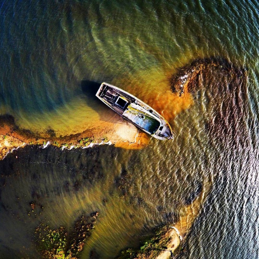 aerial images of shipwrecks