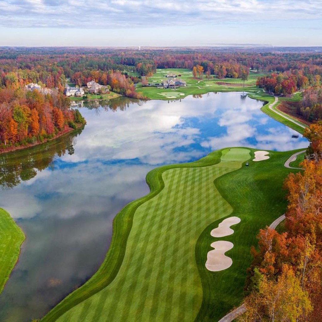 drone images of golf courses