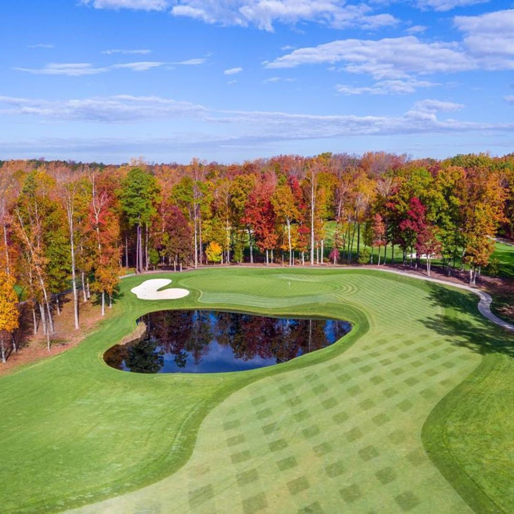 drone images of golf courses