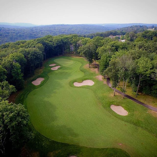 drone images of golf courses