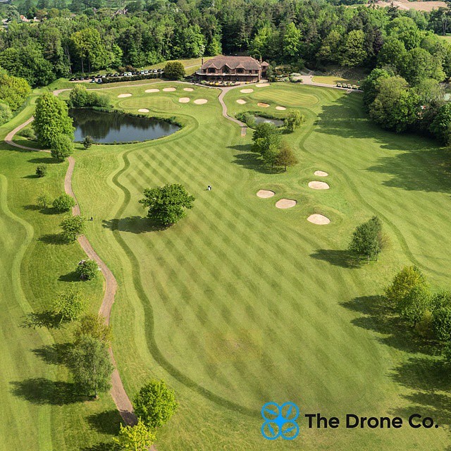 drone images of golf courses