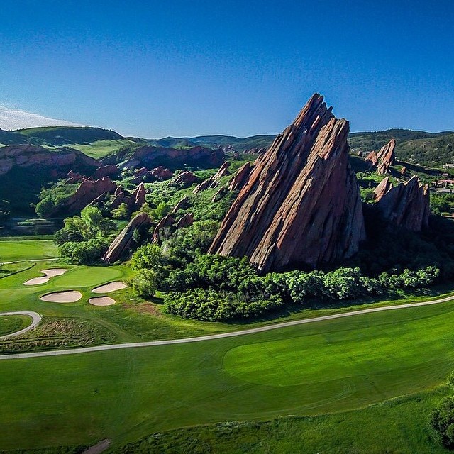 drone images of golf courses