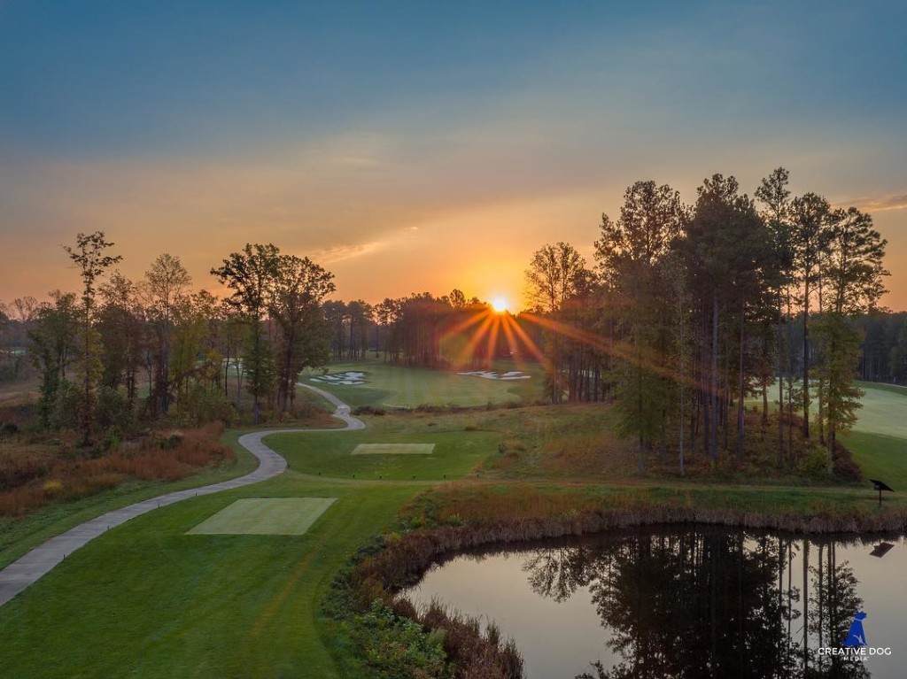 drone images of golf courses