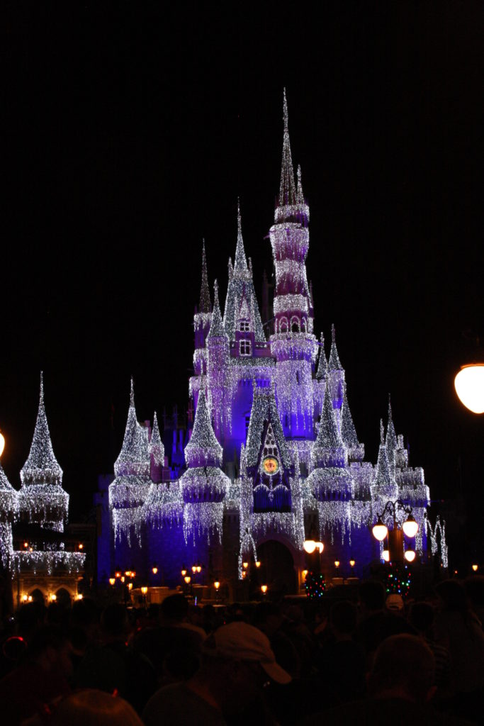 Lights illuminating on the castle can do virtually anything, including make ice crystals magically form (Image: FullDrone.com)