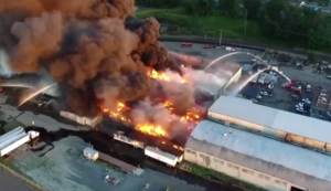 Drone Captures Flames